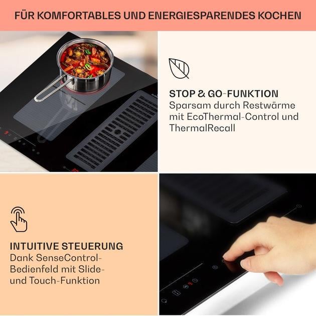 Плита індукційна з витяжкою KLARSTEIN Full House DownAir System (10039858) - фото 5 Плита індукційна з витяжкою KLARSTEIN Full House DownAir System (10039858) - фото 5