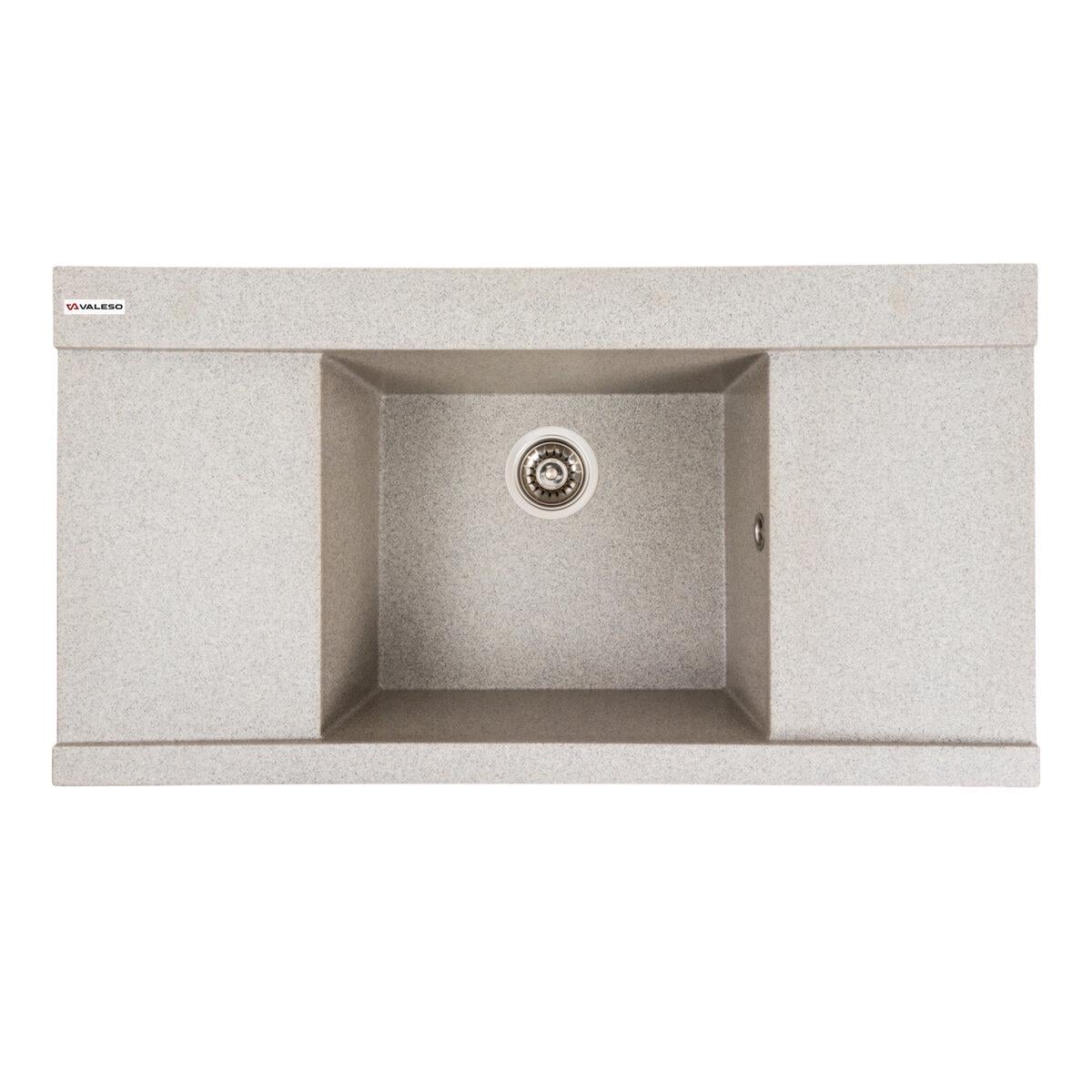 Мойка для кухни гранитная врезная Valeso Atlas прямоугольная 960x510 мм Серый матовый (SP000047160)