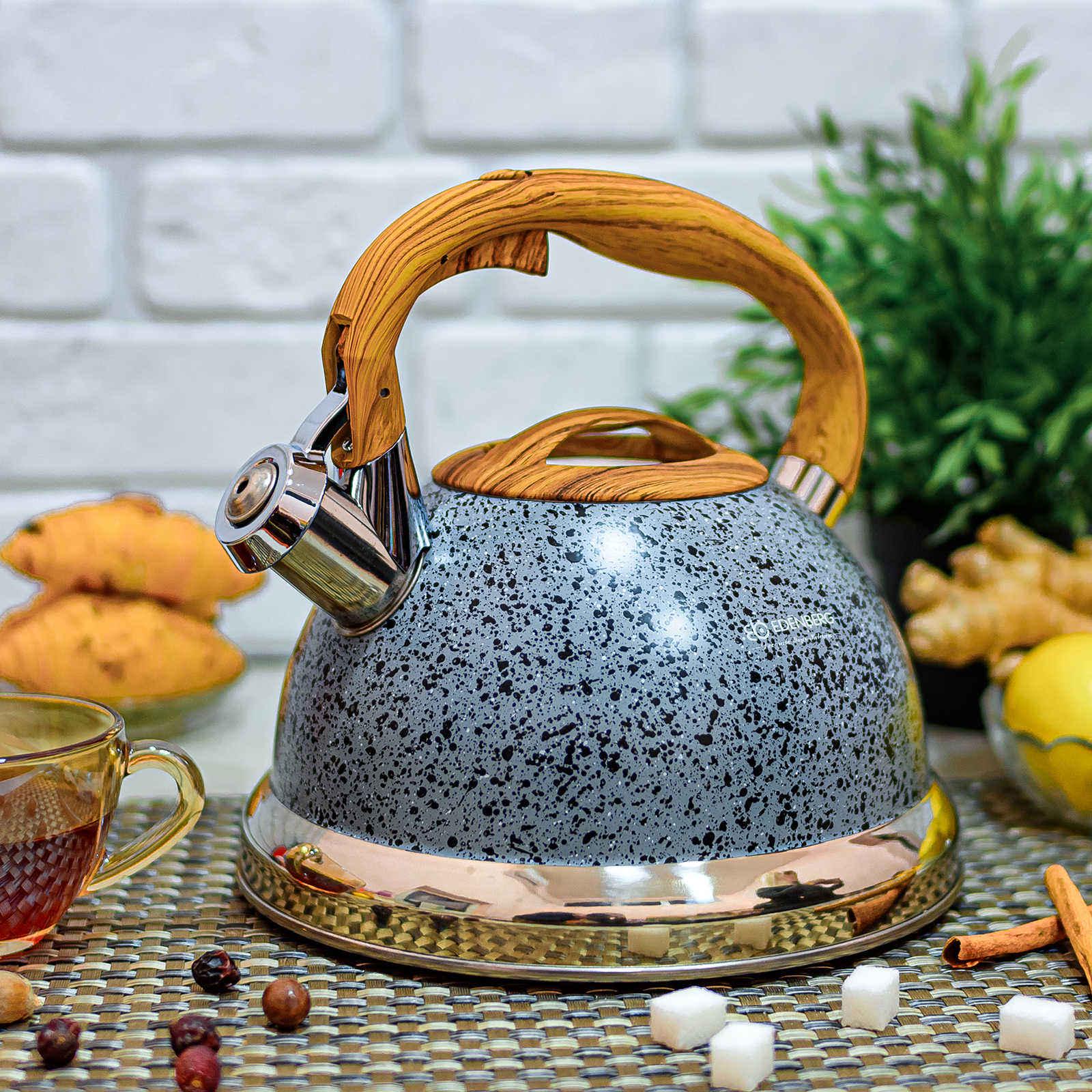 Чайник со свистком Edenberg EB-1986 с мраморным покрытием 3 л (EB-1986) - фото 3 Чайник со свистком Edenberg EB-1986 с мраморным покрытием 3 л (EB-1986) - фото 3