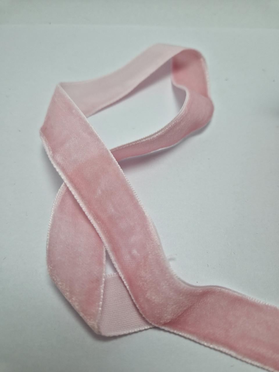 Лента бархатная 2 см Светло-розовый (1834343192)