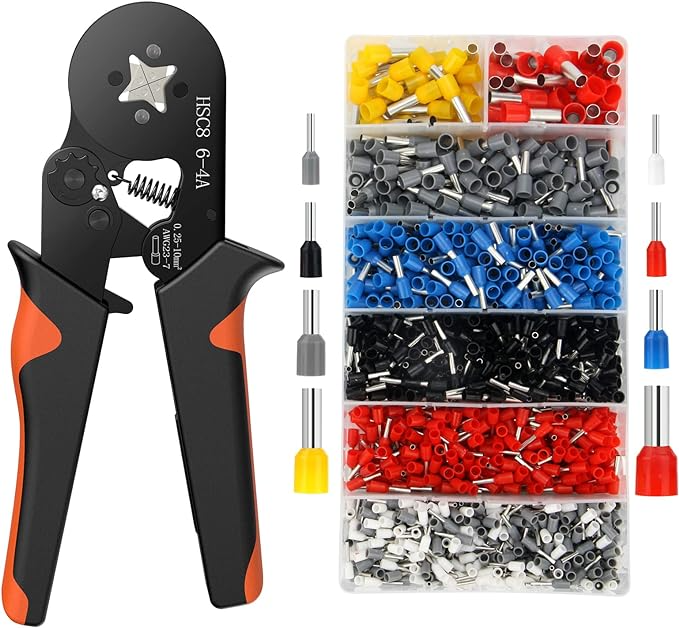 Клещи для обжима наконечников и гильз с комплектом наконечников (HSC8) - фото 5 Клещи для обжима наконечников и гильз с комплектом наконечников (HSC8) - фото 5