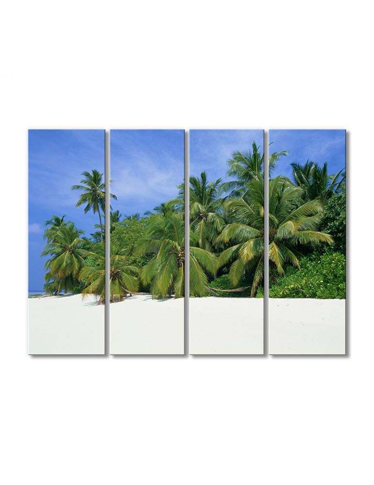Картина модульная Пальмы и белый песок 4 модуля 60x90 см