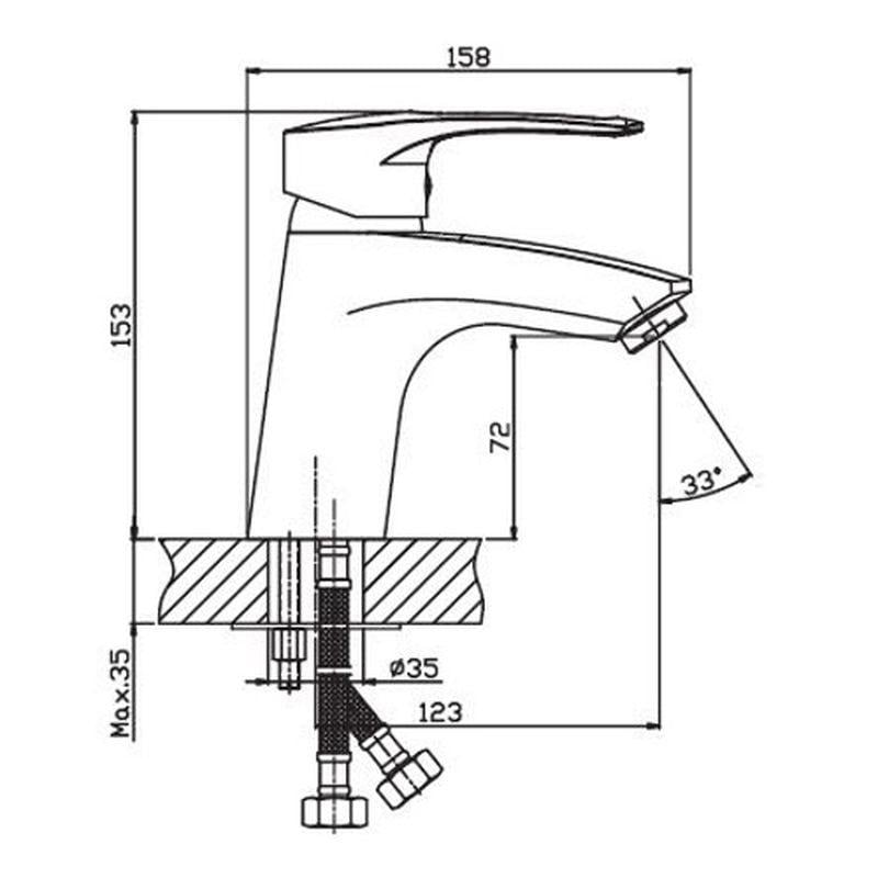 Смеситель для умывальника 101 Haiba GERMES 001 с гигиенической лейкой (HB0918) - фото 2 Смеситель для умывальника 101 Haiba GERMES 001 с гигиенической лейкой (HB0918) - фото 2