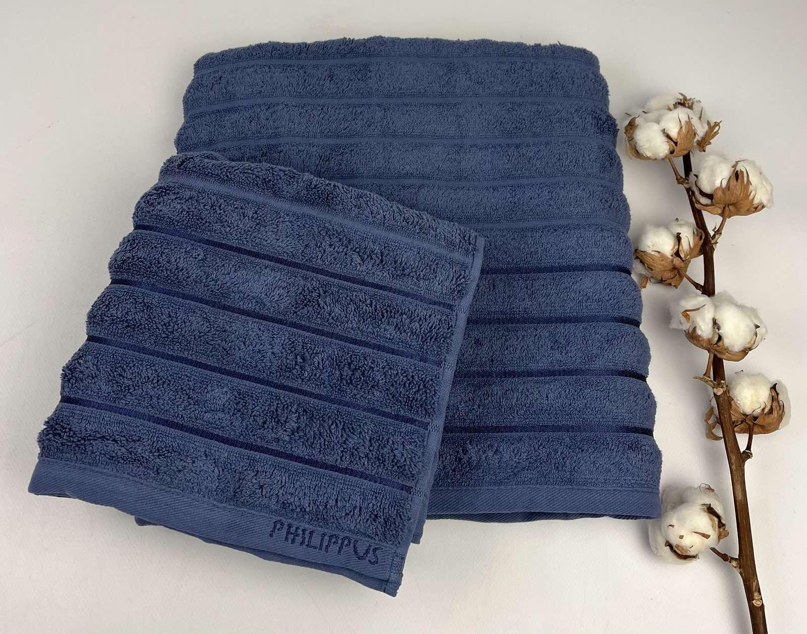Набор полотенец Philippus Barbaros A142 2 шт. Синий (CN31775) Набор полотенец Philippus Barbaros A142 2 шт. Синий (CN31775)