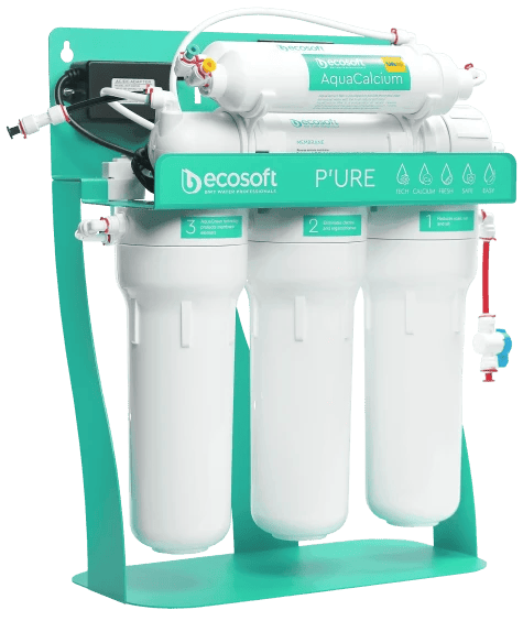 Фильтр обратного осмоса Ecosoft P'URE AquaCalcium Mint с насосом на станине (MO675PSMACECO) - фото 2