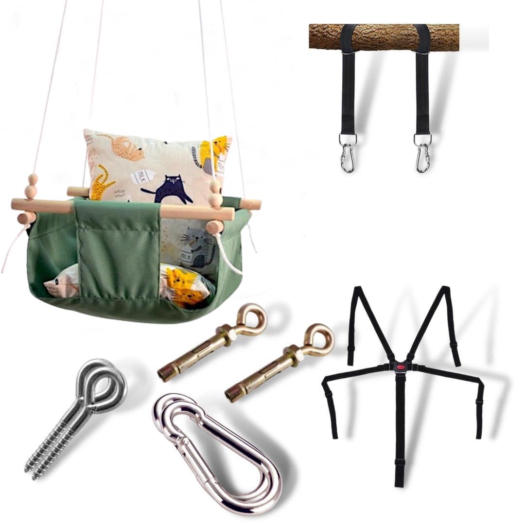 Детская качеля Infancy Котики Оливковый (9673216)