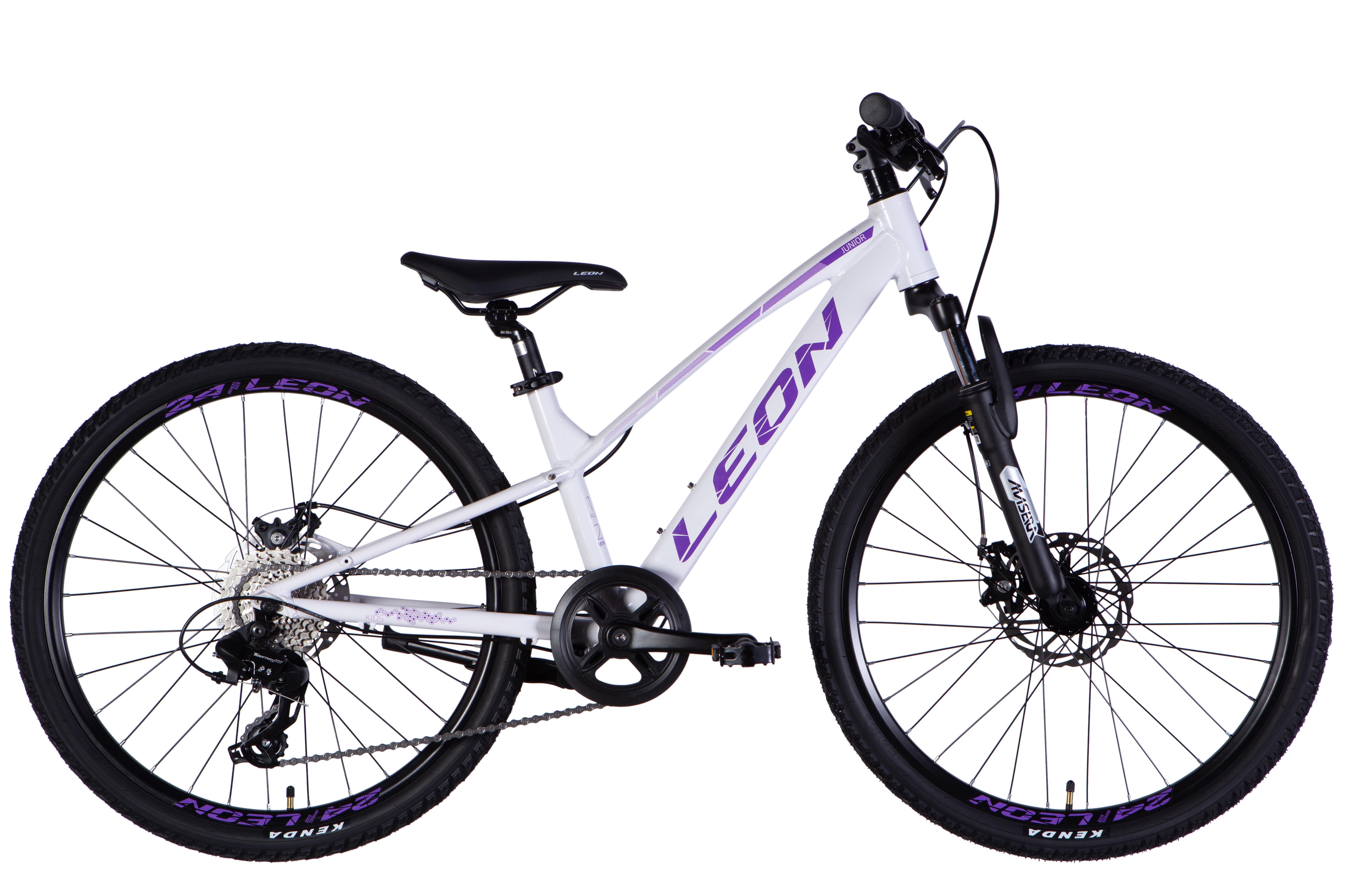 Велосипед Leon 2025 JUNIOR DD CS AL 24" рама 12" Білий з бузковим (OPS-LN-24-115) - фото 1 Велосипед Leon 2025 JUNIOR DD CS AL 24" рама 12" Білий з бузковим (OPS-LN-24-115) - фото 1