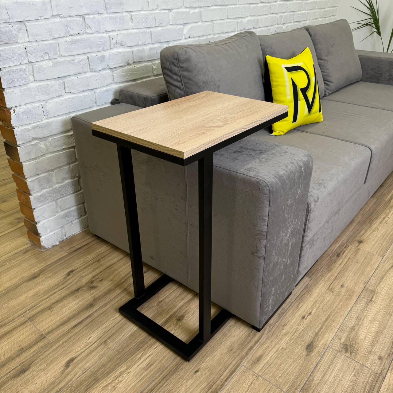 Журнальный столик URBAN металлический 35х75х55 см Дуб Шевруд/Черный (000062127)