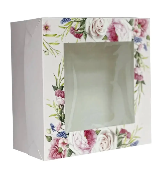 Коробка подарочная для подарочных наборов Квадратная Прозрачно-розовый