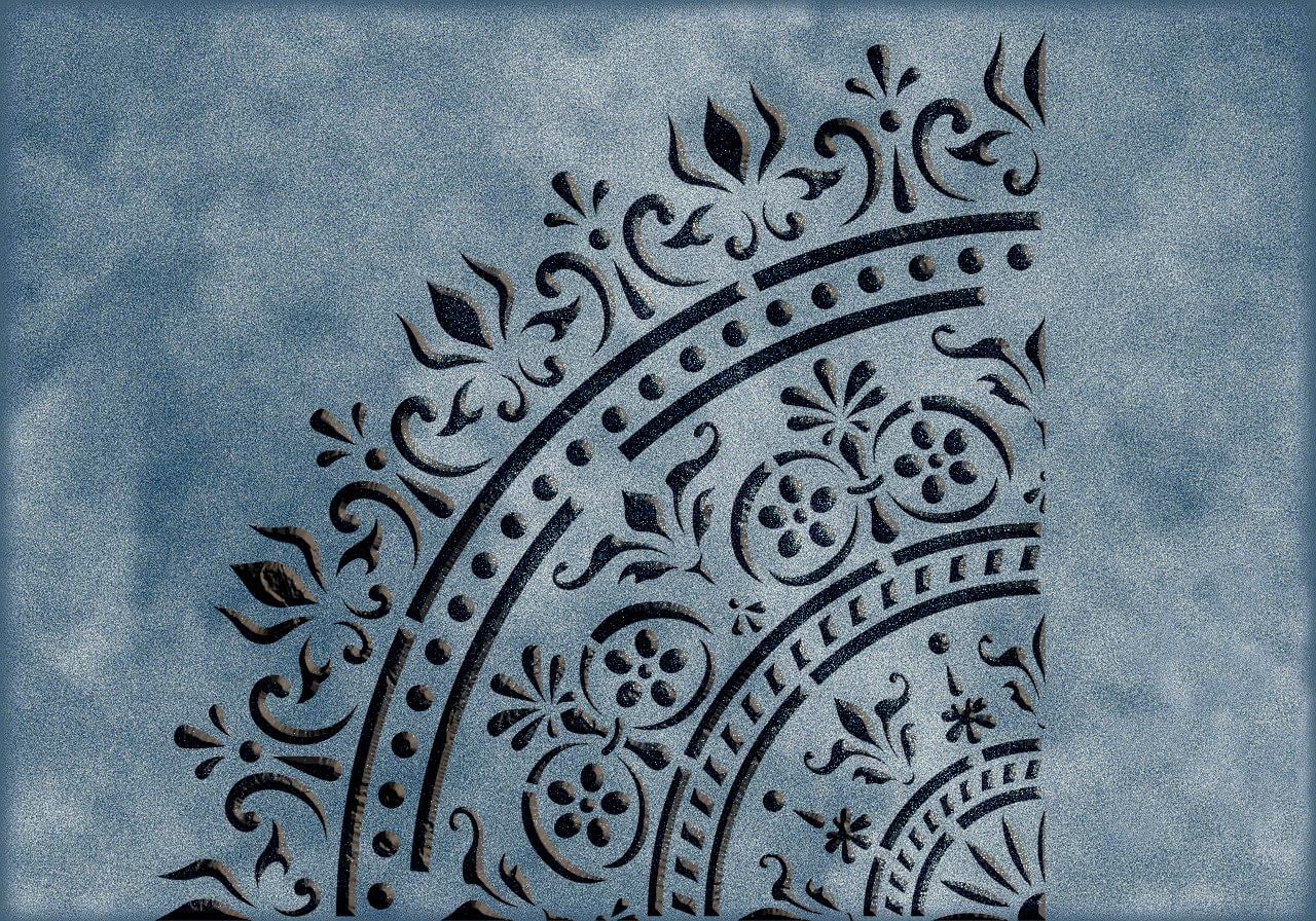 Трафарет многоразовый для декора стен DFA Круглый узор для штукатурки и краски 0,3-1 мм (С00109)