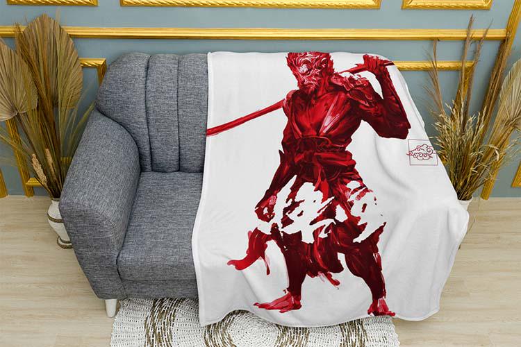 Плед Sun Wukong Monkey King Unbreakable Spirit Black Myth Wukong плюш двухслойный 150х210 см (114375-3)