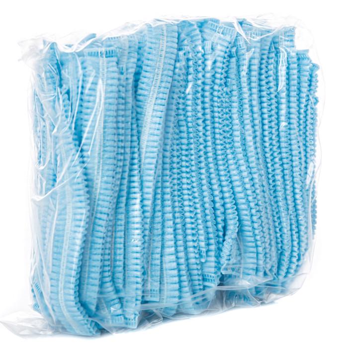 Шапочки одноразовые Etto одуванчик спанбонд на двойной резинке 100 шт. Голубой (00083) - фото 1 Шапочки одноразовые Etto одуванчик спанбонд на двойной резинке 100 шт. Голубой (00083) - фото 1