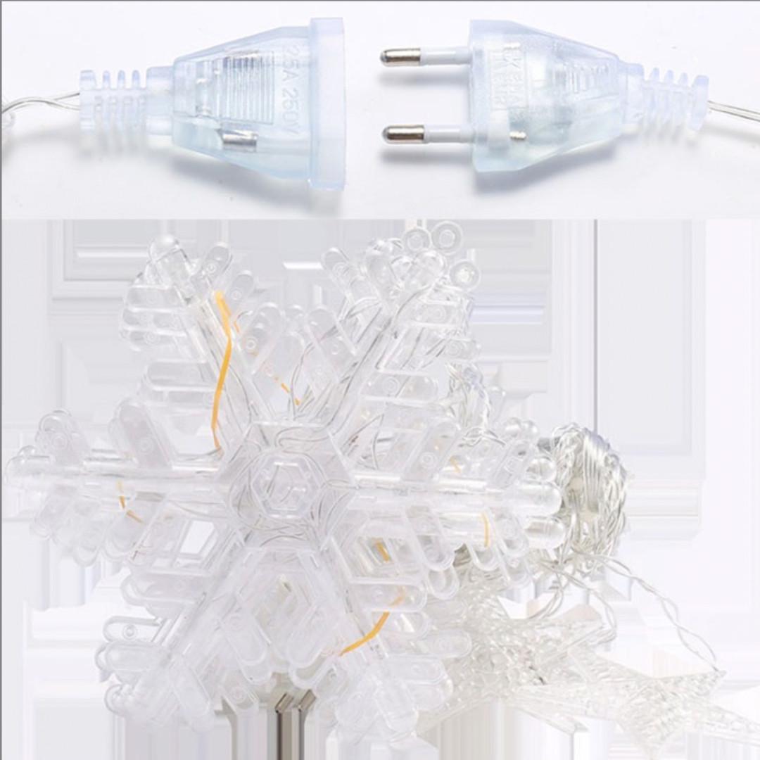 Гірлянда світлодіодна штора GarlandoPro сніжинка та зірка 12 фігур 3х1 м Білий (3080) - фото 5 Гірлянда світлодіодна штора GarlandoPro сніжинка та зірка 12 фігур 3х1 м Білий (3080) - фото 5