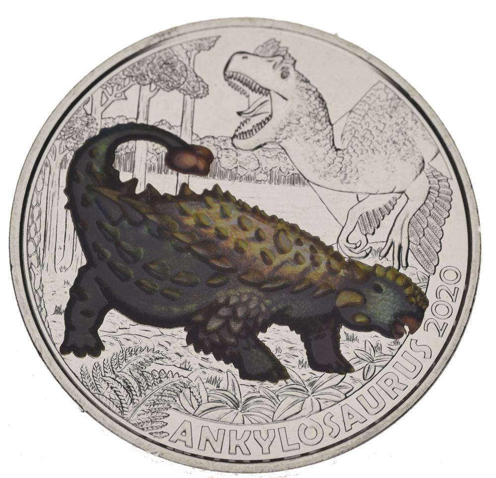 Коллекционная монета Австрия 3 евро 2020 UNC Динозавр - Анкилозавр (М16881) Коллекционная монета Австрия 3 евро 2020 UNC Динозавр - Анкилозавр (М16881)
