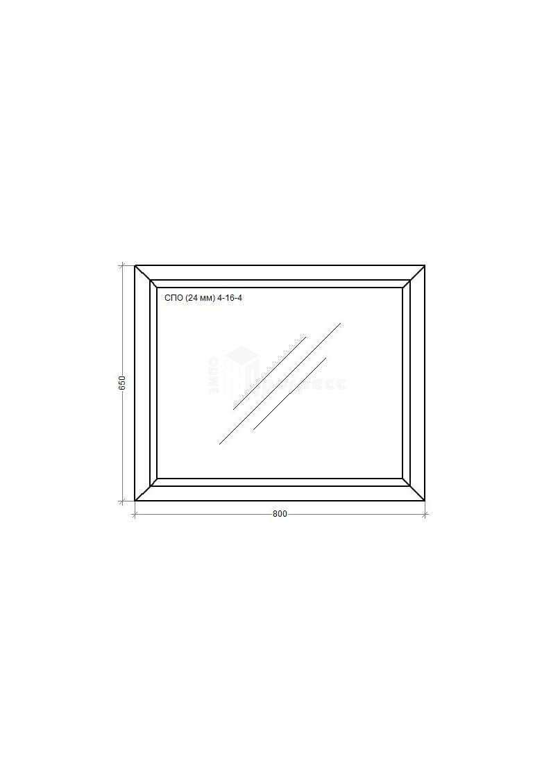 Окно металлопластиковое WDS Miroplast глухое 800х650 мм - фото 2