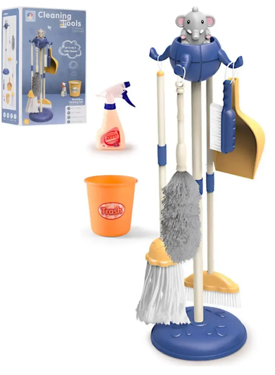 Игровой набор для уборки Fun Game WY505-1-2 с ведерком на стойке Синий (2523414540)