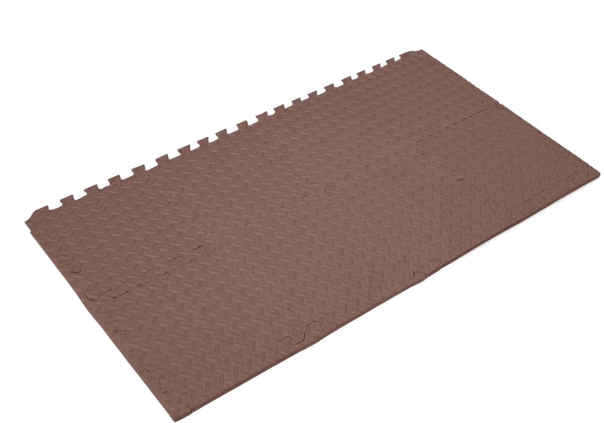 Татами мат EasyFit ласточкин хвост 8 шт. 30х30х1 см Коричневый (EF-1950-30-BN)