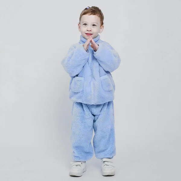 Костюм для хлопчиків C00326-5 на осінньо-зимовий сезон Блакитний - фото 2