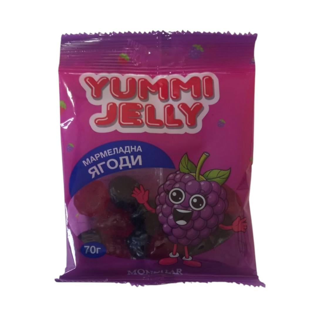 Мармелад жевательный Monzhar Yummi Jelly Ягоды микс 70 г (00000006347)