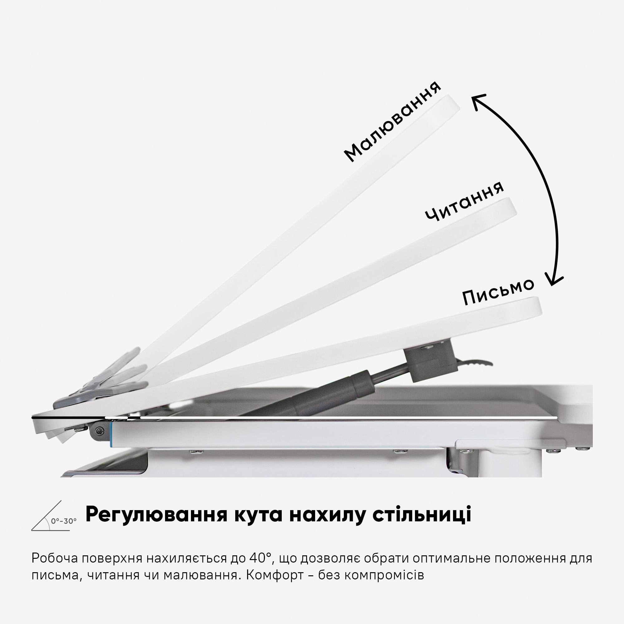 Парта школьная трансформер Evo-kids TH-220 эргономичная Голубой - фото 5 Парта школьная трансформер Evo-kids TH-220 эргономичная Голубой - фото 5