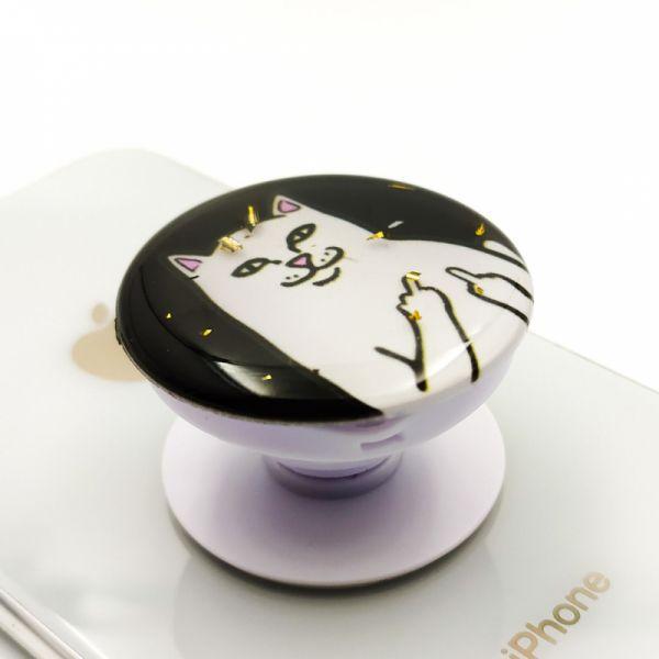 Держатель PopSocket Brave Cat glitter (22559)