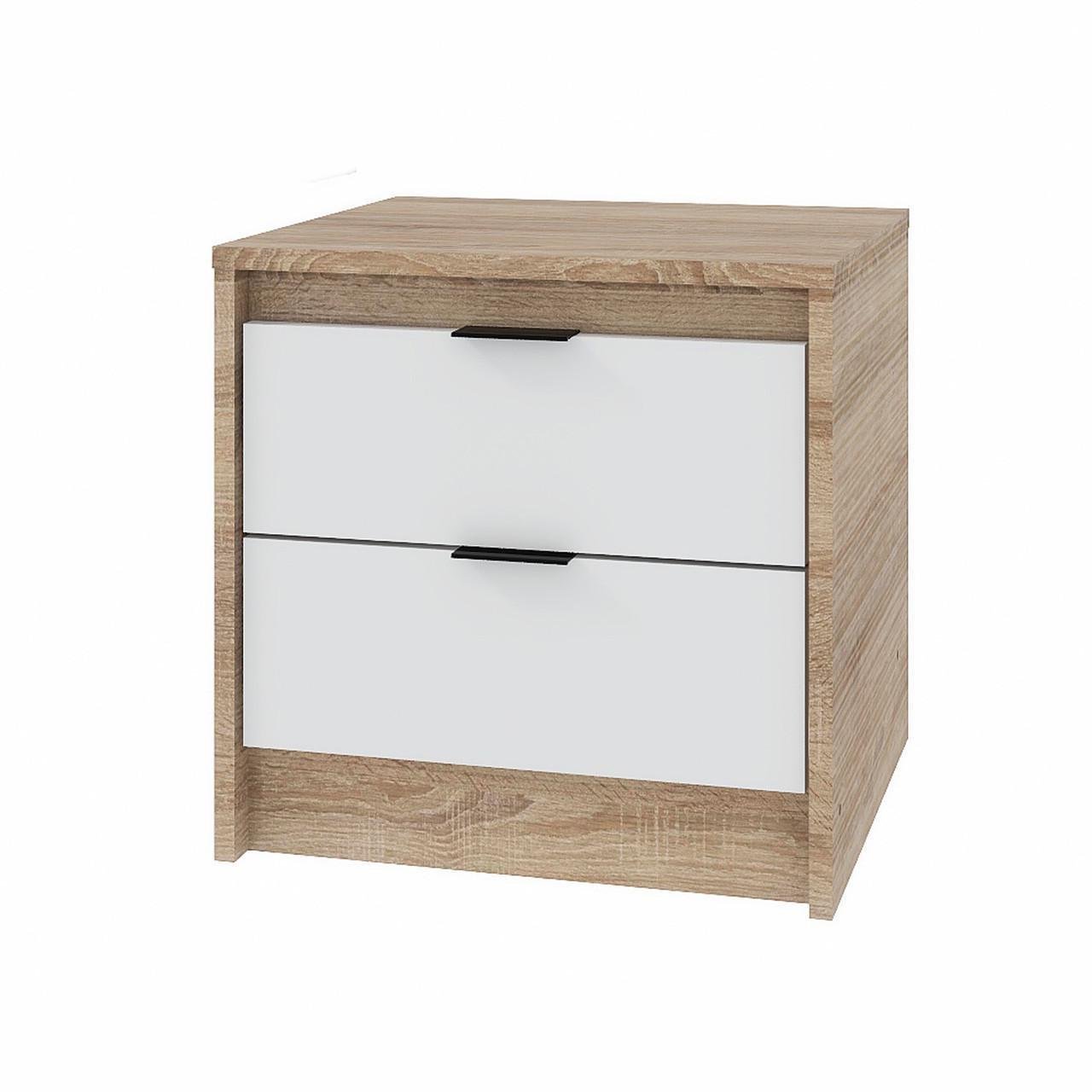 Тумба прикроватная Сити-450 Эверест 452х380х442 мм Дуб сонома/Белый (EVR-20727. 01) - фото 6 Тумба прикроватная Сити-450 Эверест 452х380х442 мм Дуб сонома/Белый (EVR-20727. 01) - фото 6