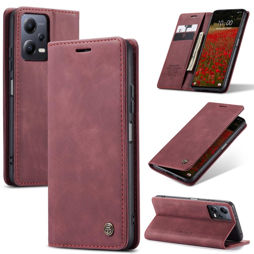 Чехол книжка с магнитом Xiaomi Redmi Note 12 5G CaseMe Wine (33353-42) Чехол книжка с магнитом Xiaomi Redmi Note 12 5G CaseMe Wine (33353-42)
