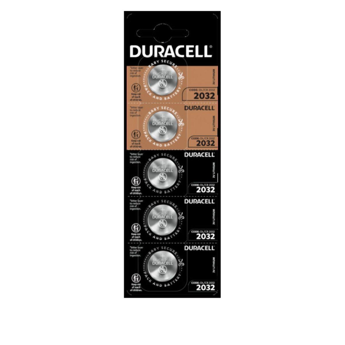 Батарейка Duracell CR2032 3V таблетка 5 шт. (5000394035355)
