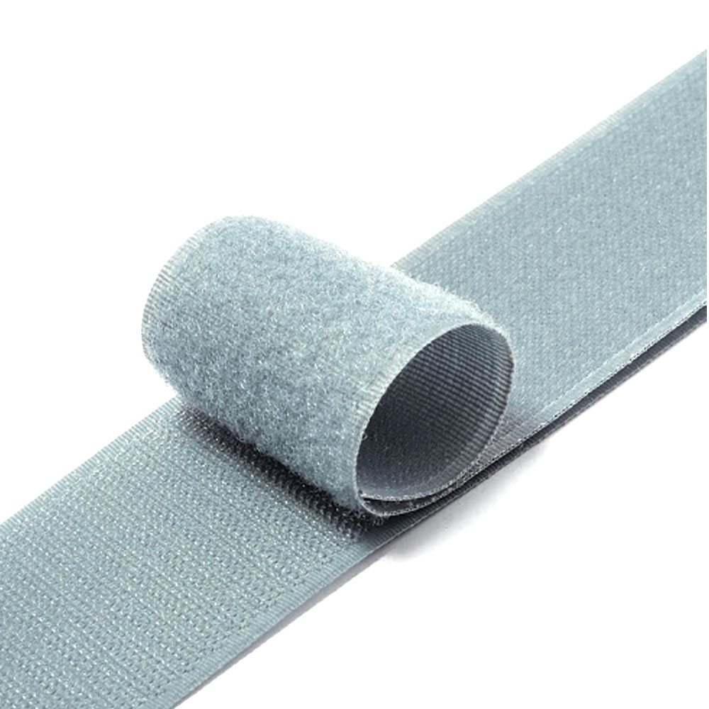 Стяжки на липучці Voltronic для кріплення кабелів 20 мм 45 м Сірий (20727)