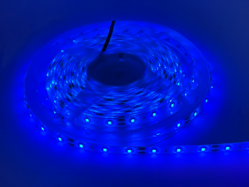 Світлодіодна стрічка MTK 2835 60 LED 8 мм 12 В 4,8 Вт/м IP65 Синій (6812)