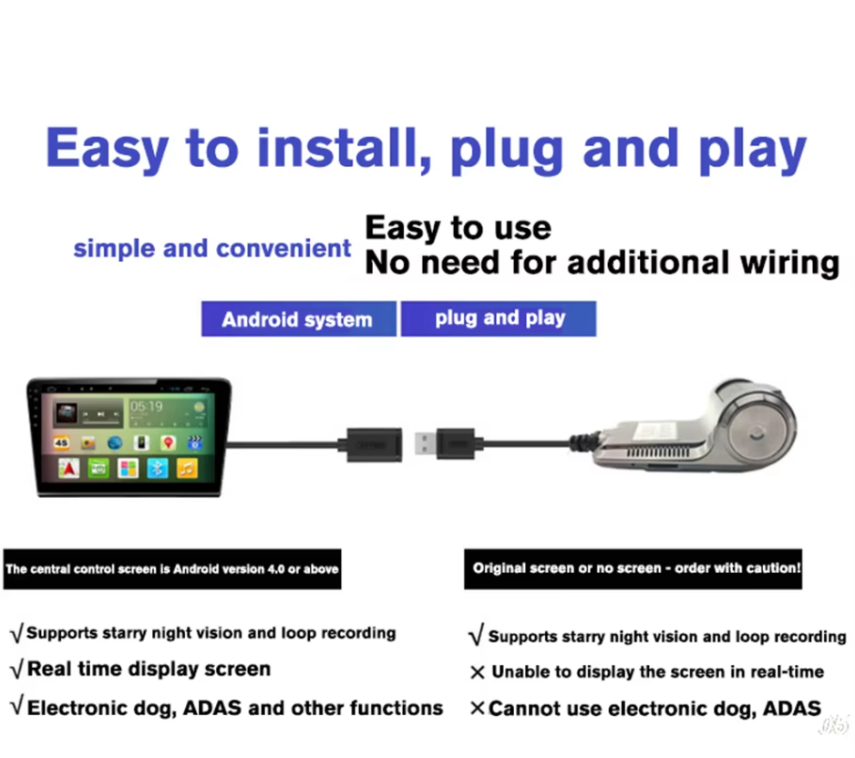 Відеореєстратор автомобільний DVR з ADAS та LDWS Full HD 1080P Dash Cam для Android - фото 5 Відеореєстратор автомобільний DVR з ADAS та LDWS Full HD 1080P Dash Cam для Android - фото 5