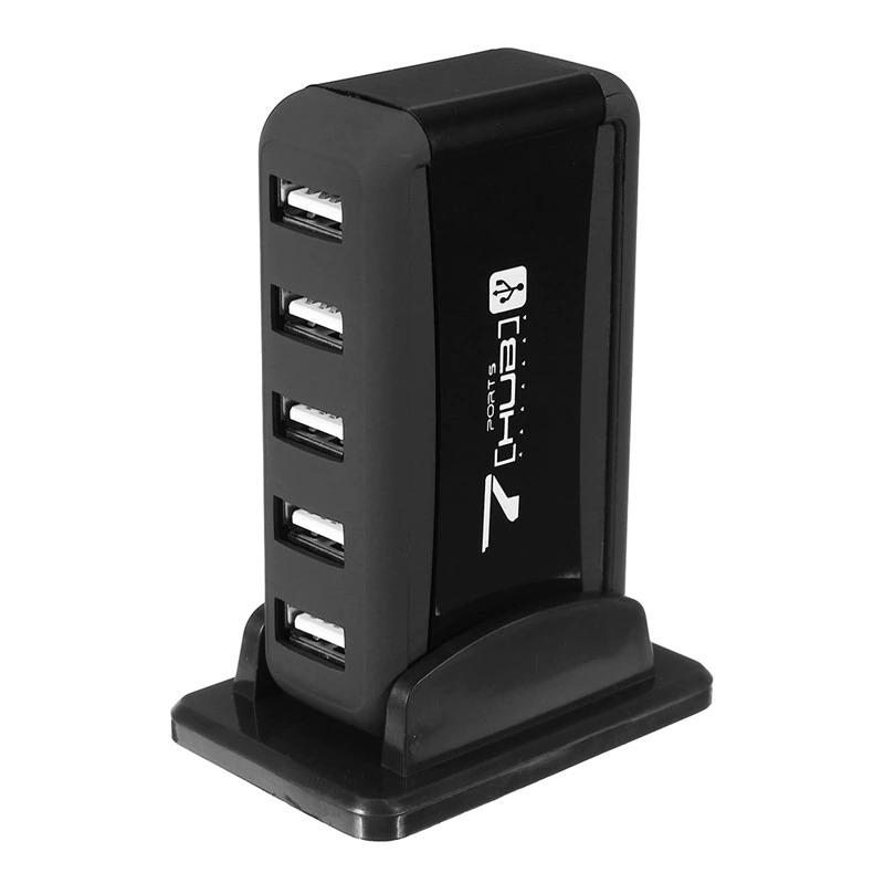 USB-хаб Digital USB 2.0 на 7 портів перехідник Чорний