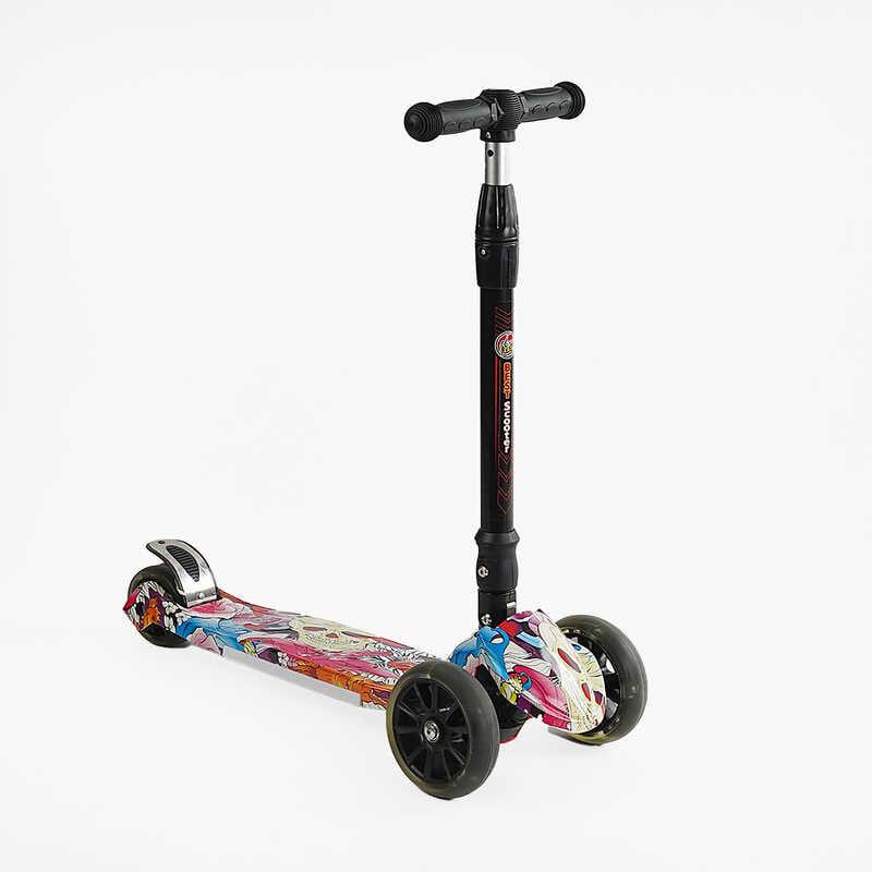 Самокат детский Best Scooter светящиеся PU колеса 4 колеса Разноцветный (159828)