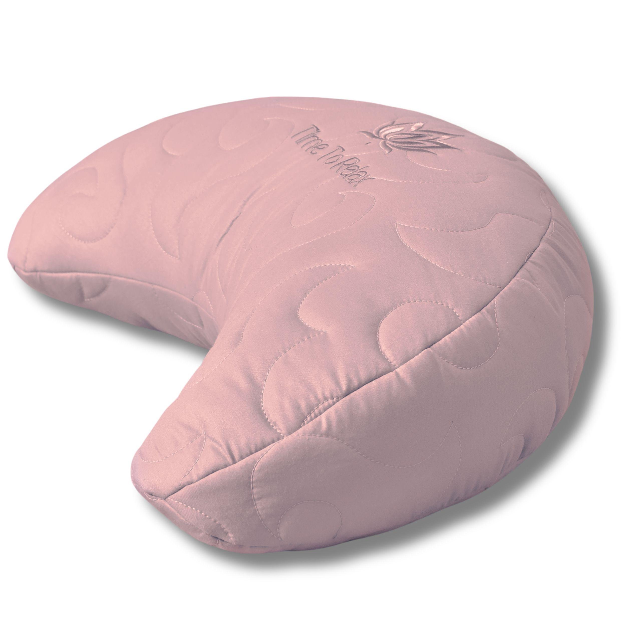 Подушка эргономичная для шеи IDEIA Balance антиаллергенная с вышивкой 46х24х10 см Пудровый (26132)