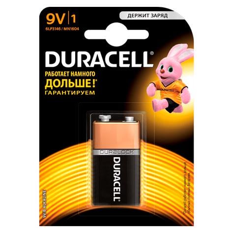 Батарейка лужна Duracell 6LR61 MN 1604 9V 1 шт. (66267)