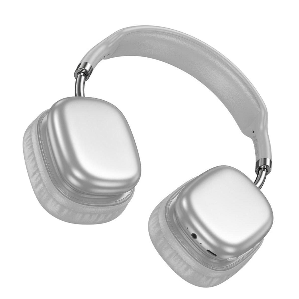 Навушники бездротові Hoco W52 Wonderful BT5.4 headphones 400 mAh Silver (6942007646550) - фото 2 Навушники бездротові Hoco W52 Wonderful BT5.4 headphones 400 mAh Silver (6942007646550) - фото 2