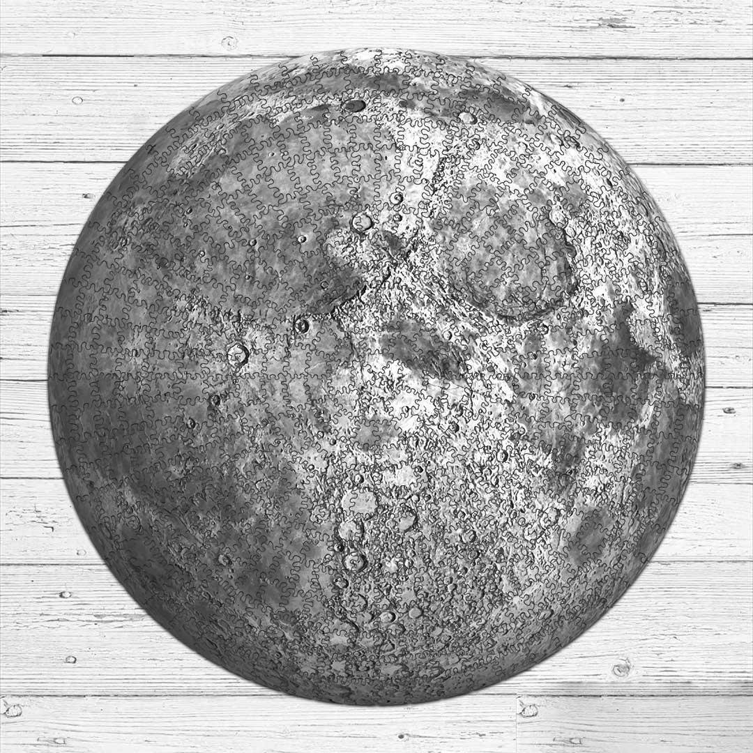 Деревянный пазл Луна 30х30 см с мешочком на затяжках (PZL20004-S)