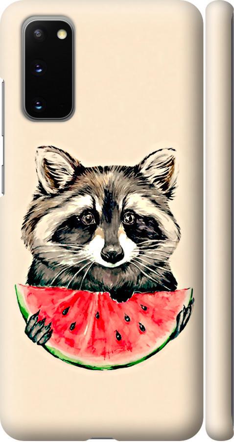 Чохол на Samsung Galaxy S20 Єнотик з кавуном (4605m-1824-42517)