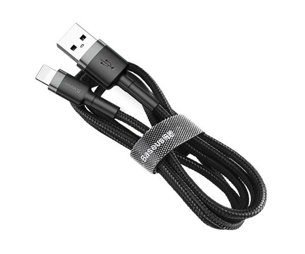 Кабель Data BASEUS Cafule Cable USB-Lightning 2,4A 1 м Серый/Черный (06CALKLF-BG1) - фото 3 Кабель Data BASEUS Cafule Cable USB-Lightning 2,4A 1 м Серый/Черный (06CALKLF-BG1) - фото 3