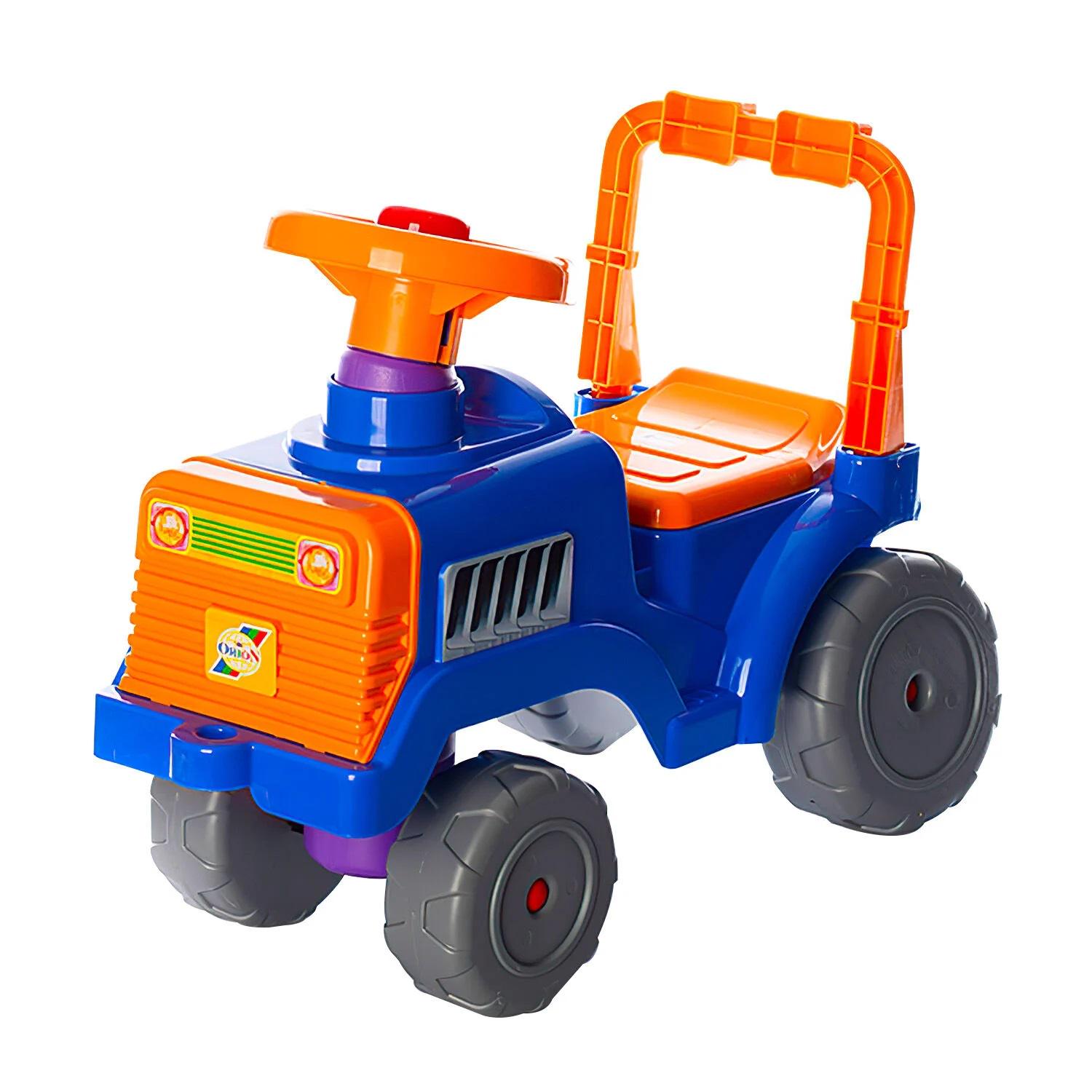 Каталка-толокар Orion Трактор для прогулок/пищалка/багажник Blue (136084)