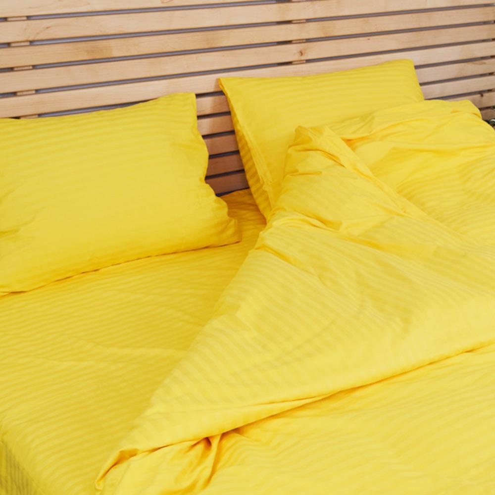 Наволочка YouStar 125 г/м2 страйп сатин 70х70 см 1 шт. Жовтий (nav-sst-70x70-yellow) - фото 1