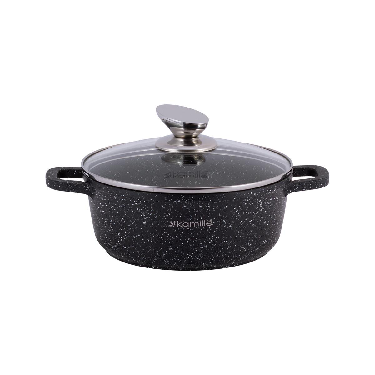 Набор кастрюль Kamille KM-4430 из литого алюминия 7 предметов для индукции и газа 2,3 л/4,5 л/6,5 л - фото 2 Набор кастрюль Kamille KM-4430 из литого алюминия 7 предметов для индукции и газа 2,3 л/4,5 л/6,5 л - фото 2