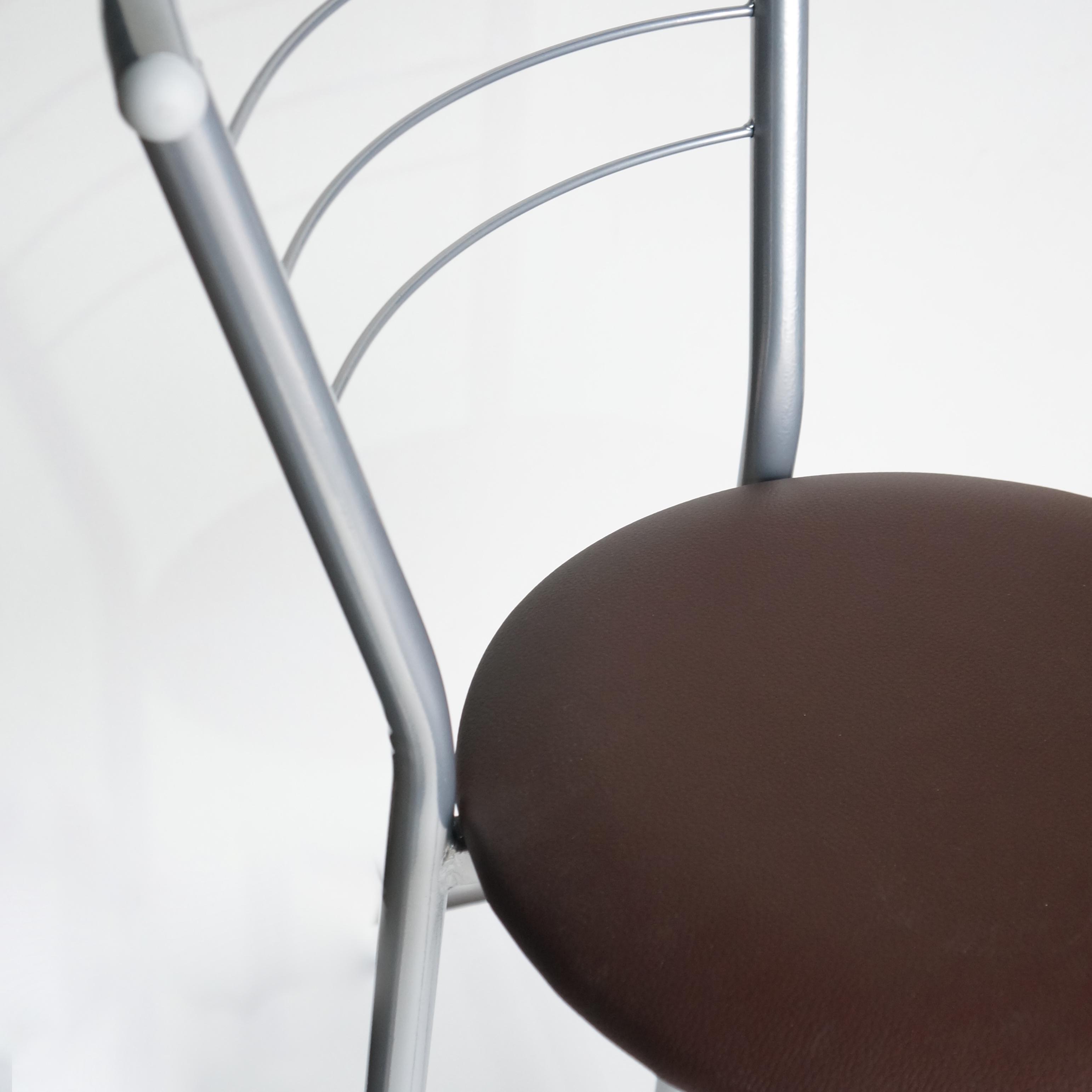 Полубарный стул АНТ Марко Алюминий/Коричневый (24341-10) - фото 3