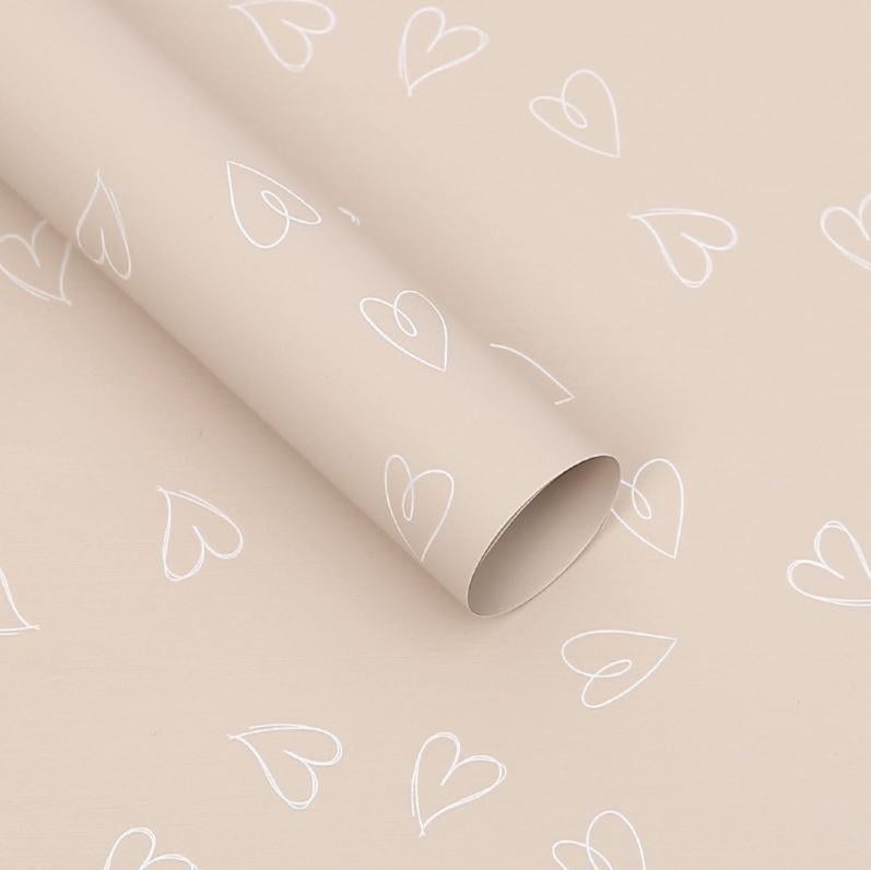 Упаковочная пленка Unison J00251-155 матовая в листах 58x58 см Кремовый (2788518728)