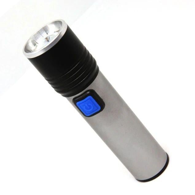 Ліхтарик світлодіодний T6 кишеньковий з акумулятором 1200 мАг та USB-портом Ліхтарик світлодіодний T6 кишеньковий з акумулятором 1200 мАг та USB-портом