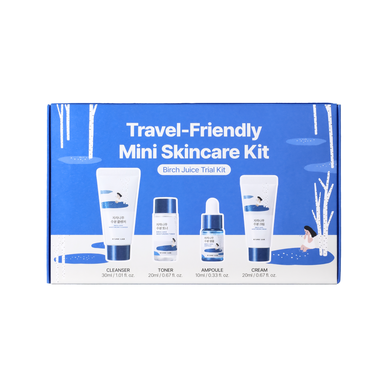 Набор миниверсий средств с березовым соком ROUND LAB Birch Juice Trial Kit