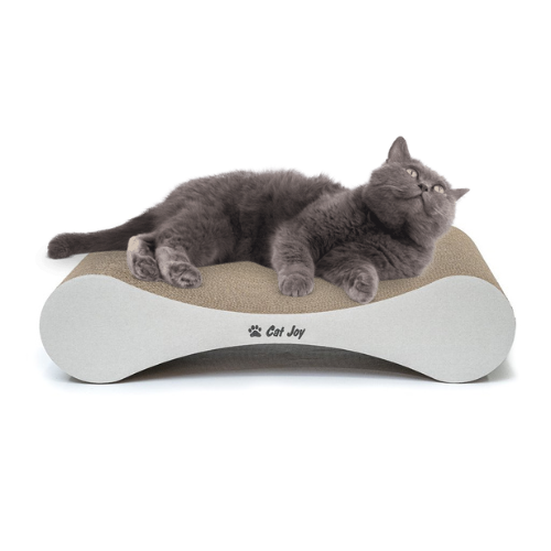 Дряпка-лежанка Cat Joy для котів на підлогу з гофрокартону 54х13х25 см (1856665153)