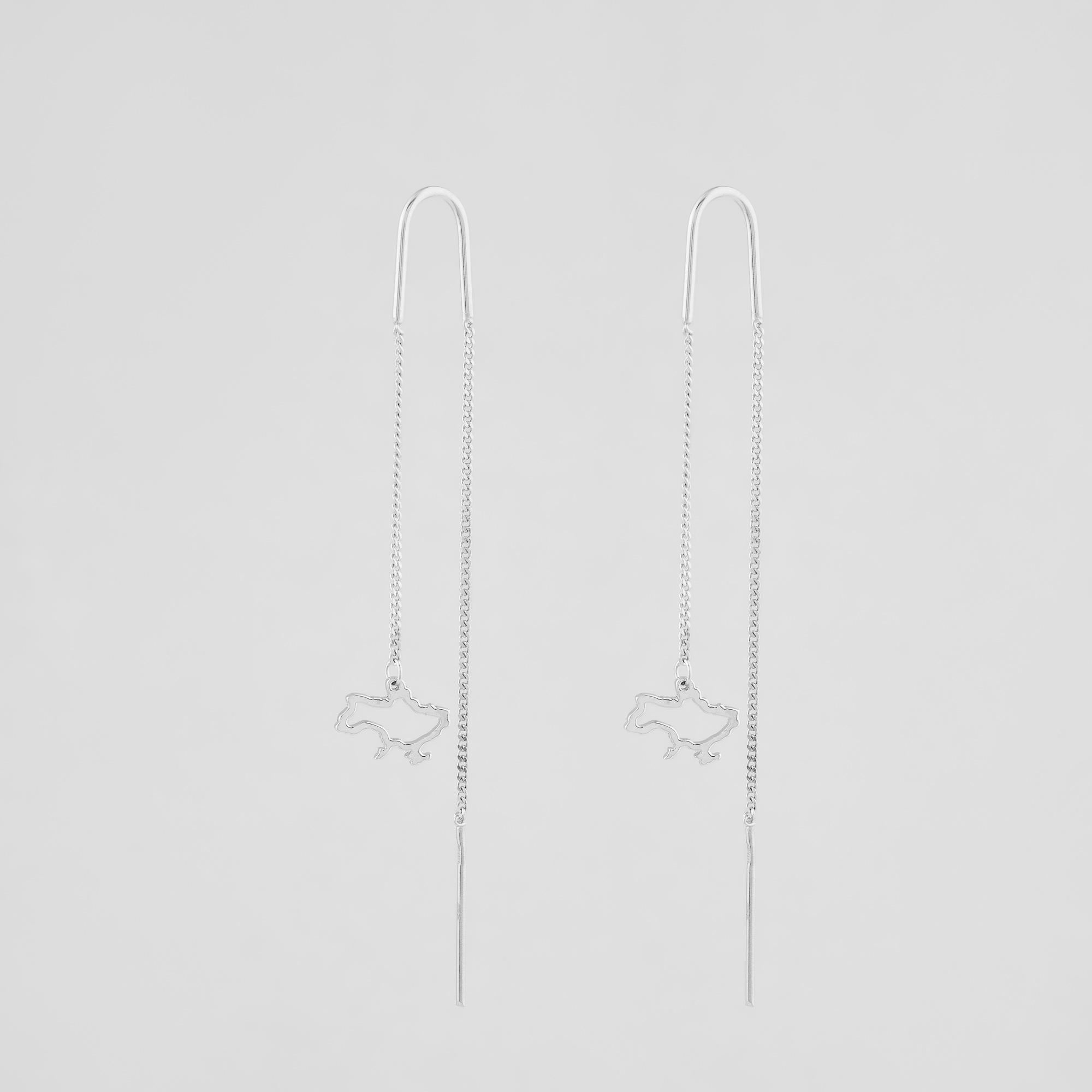 Серебряные серьги Minimal Украина (11922)