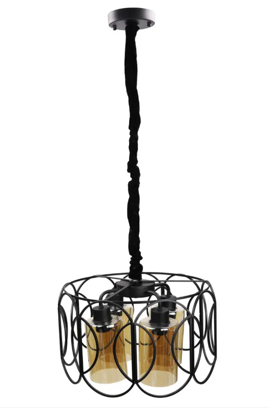 Люстра потолочная подвесная в стиле LOFT 12036/4 Черный (NA005087)