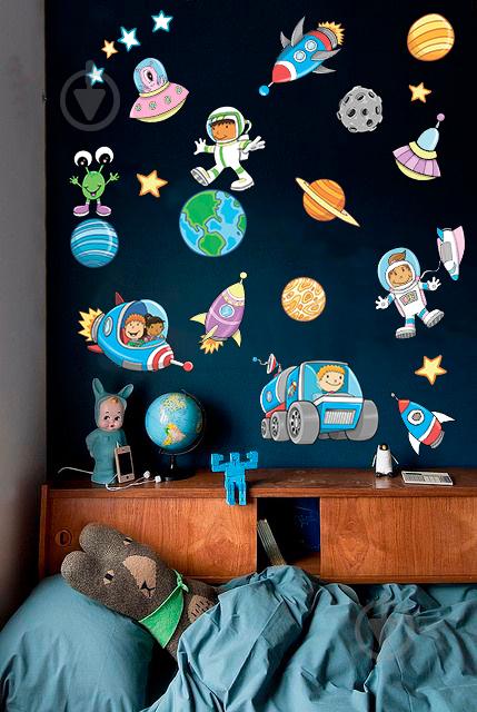 Наклейка вінілова Zatarga Космос 45х73 см Різнокольоровий (Z180041)